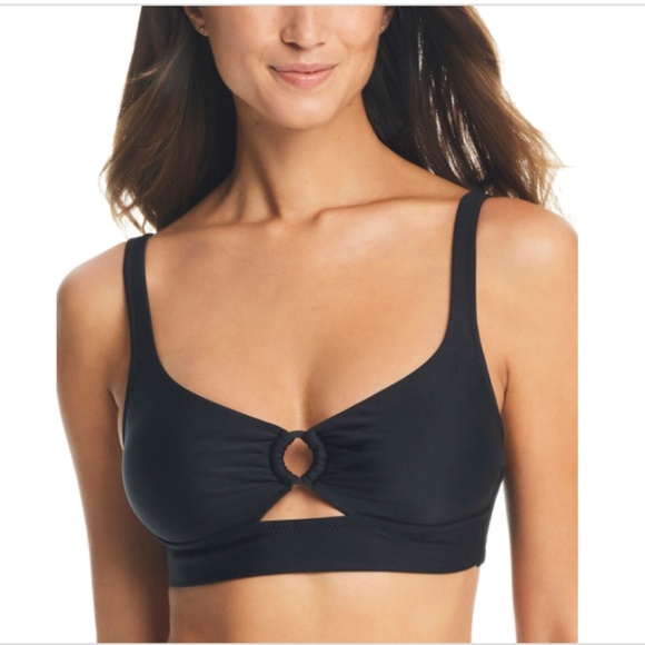 Bar Iii Other - Bar III Womens Resort Solids Ring-Det Black